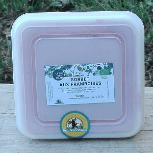 sorbet aux framboises