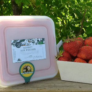 sorbet de fraises 1Litre