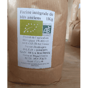 farine de intégrale de blés anciens 1 kilo