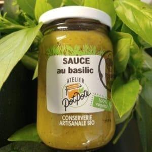 Sauce courgette, ail, basilic