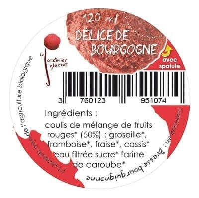 SORBET PLEIN FRUIT  DELICE DE BOURGOGNE 2x140ml
